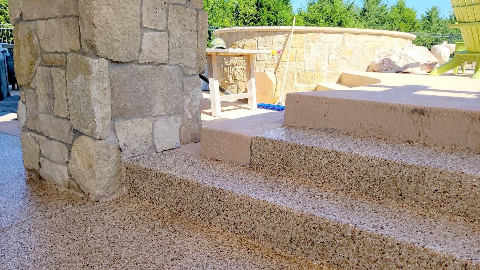 Polyurea Concrete Coating on Concrete Stairs